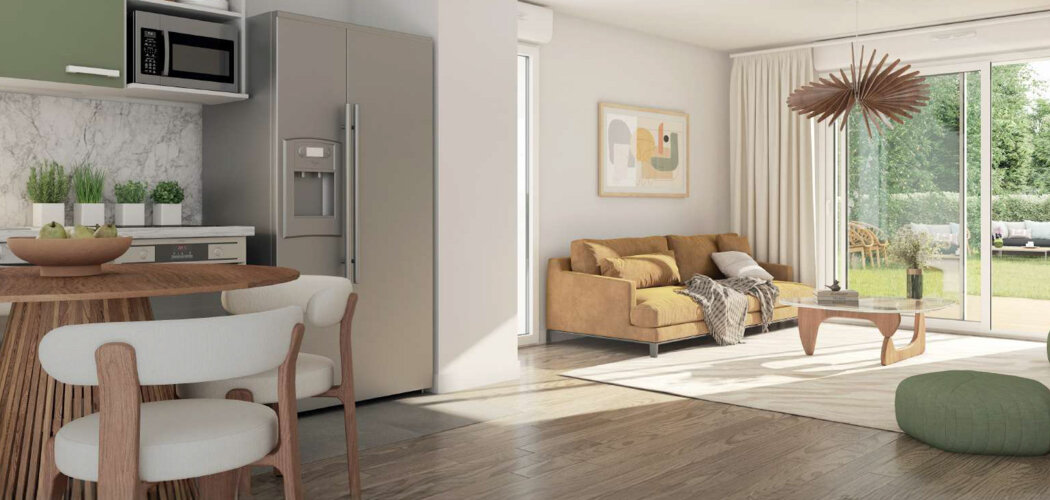 Programme immobilier neuf Source Bleue - Sciez villas duplex avec jardins et vues montagnes (74140) - Référence : 17480